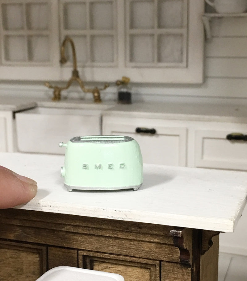 1:12 Scale | Miniature Farmhouse Smeg Toaster Mint
