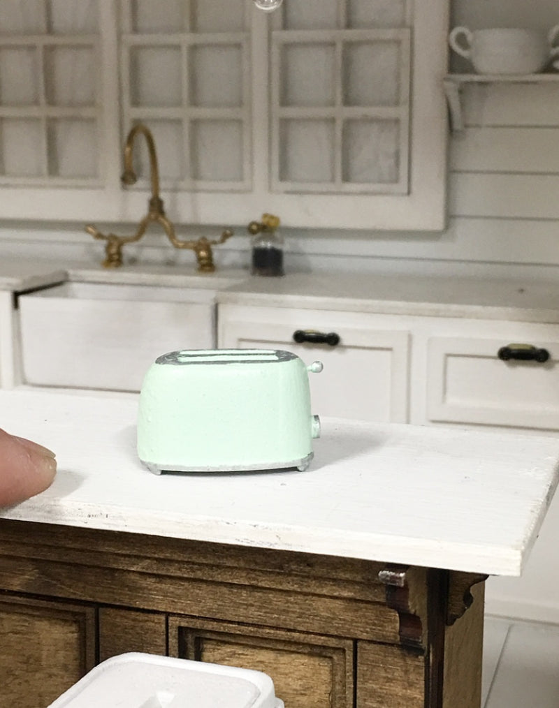 1:12 Scale | Miniature Farmhouse Smeg Toaster Mint