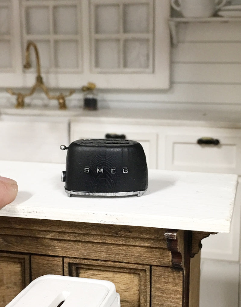 1:12 Scale | Miniature Farmhouse Smeg Toaster Black