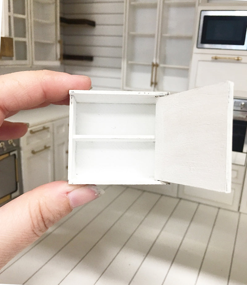 1:12 Scale | Miniature Farmhouse Kitchen Upper Cabinet Small 45mm Left Opening