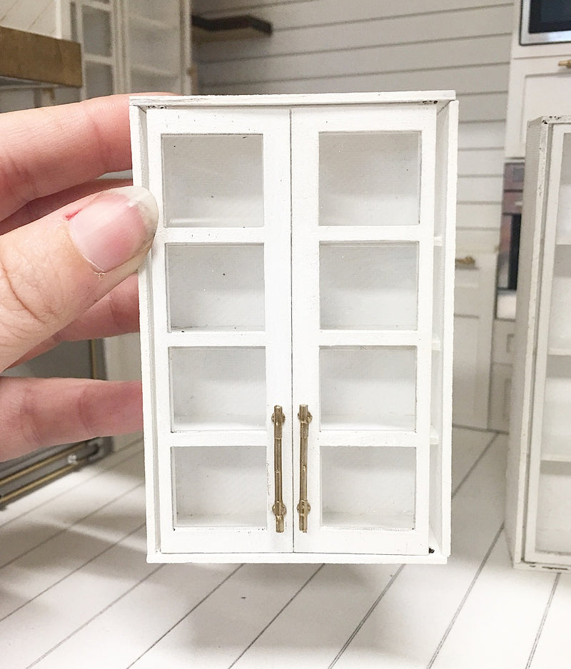 1:12 Scale | Miniature Farmhouse Kitchen Upper Cabinet Large Duo Pane 6cm