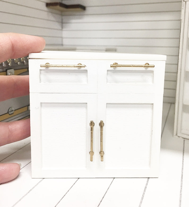 1:12 Scale | Miniature Farmhouse Kitchen Lower Cabinet 8cm