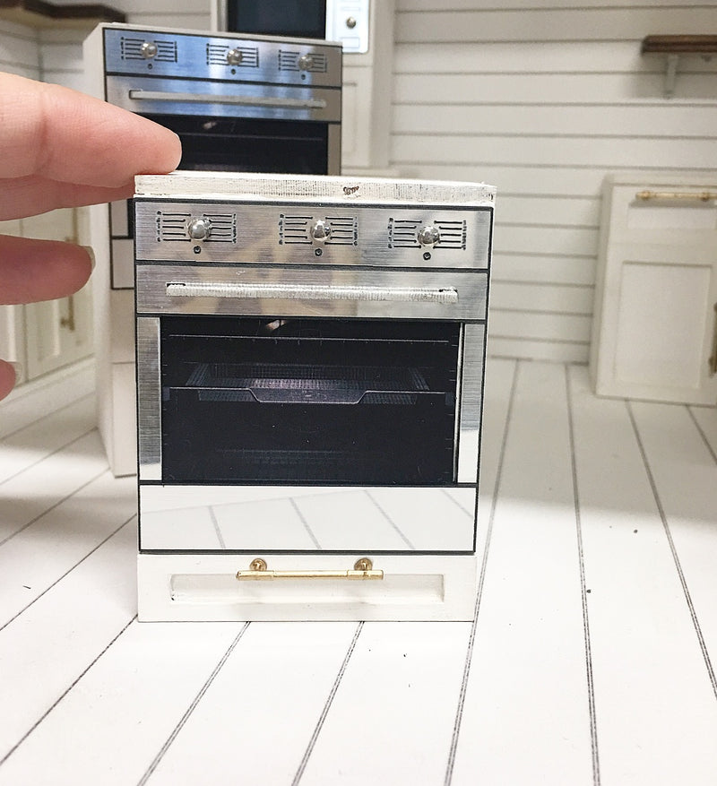 1:12 Scale | Miniature Farmhouse Kitchen LowerCabinet with Inbuilt Oven