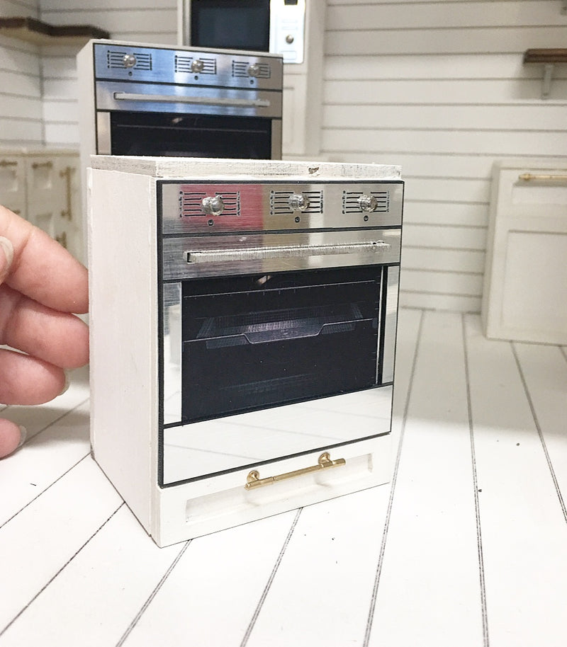 1:12 Scale | Miniature Farmhouse Kitchen LowerCabinet with Inbuilt Oven