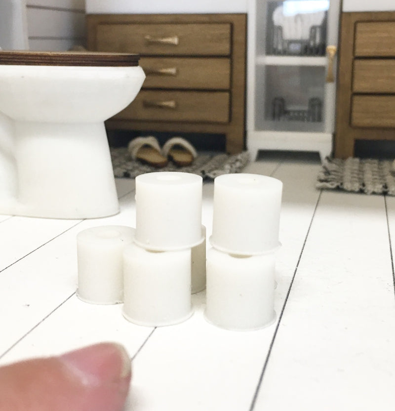 1:12 Scale | Miniature Farmhouse Mini Toilet Paper Rolls 6PC