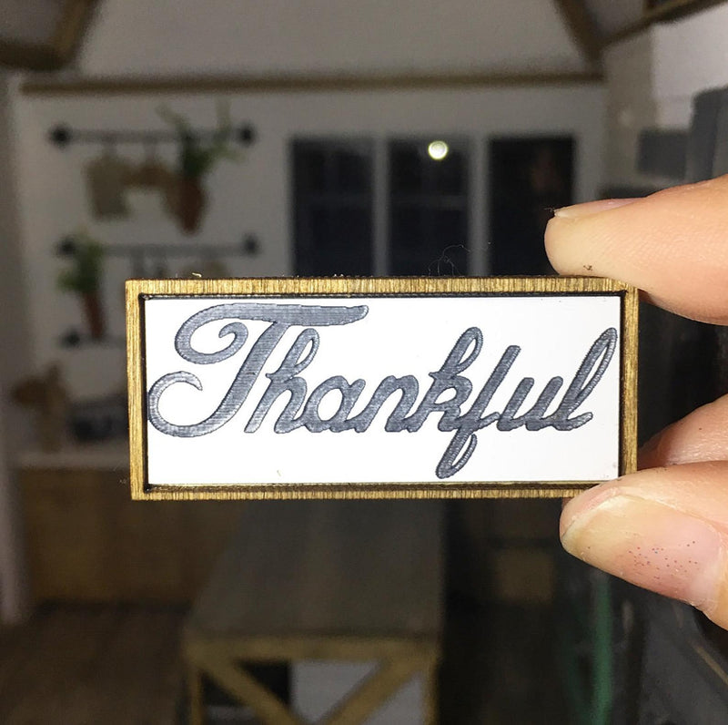 Wooden Frame Sign | Thankful