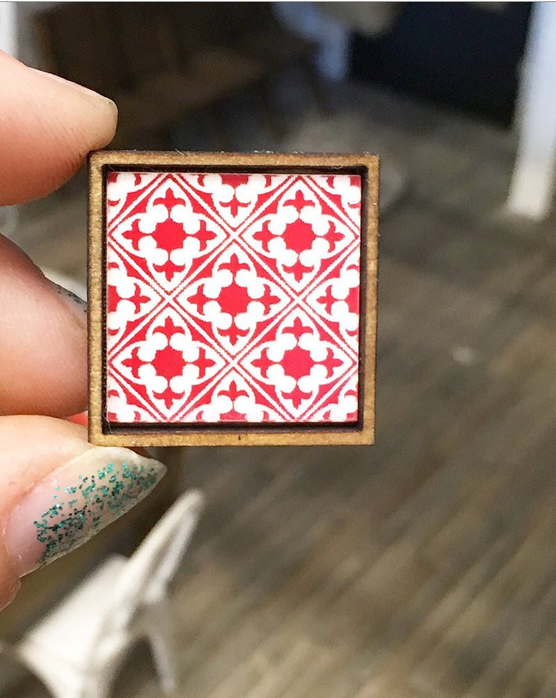 Wooden Frame Sign | Mosaic Tile Diamond