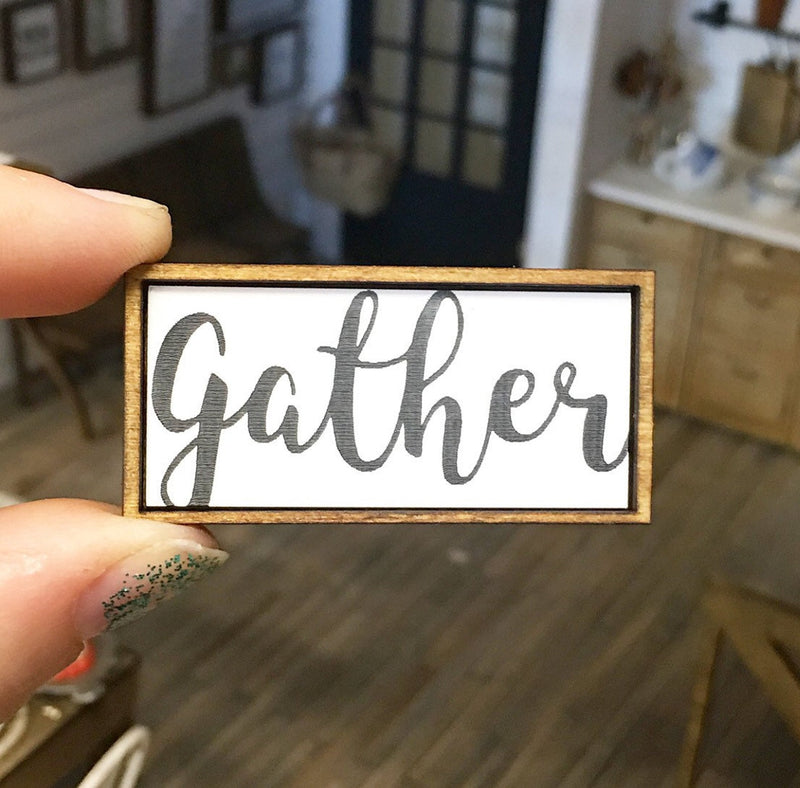 Wooden Frame Sign | Gather