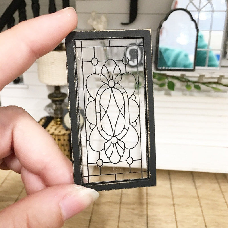 Miniature Black Edged Stained glass panel