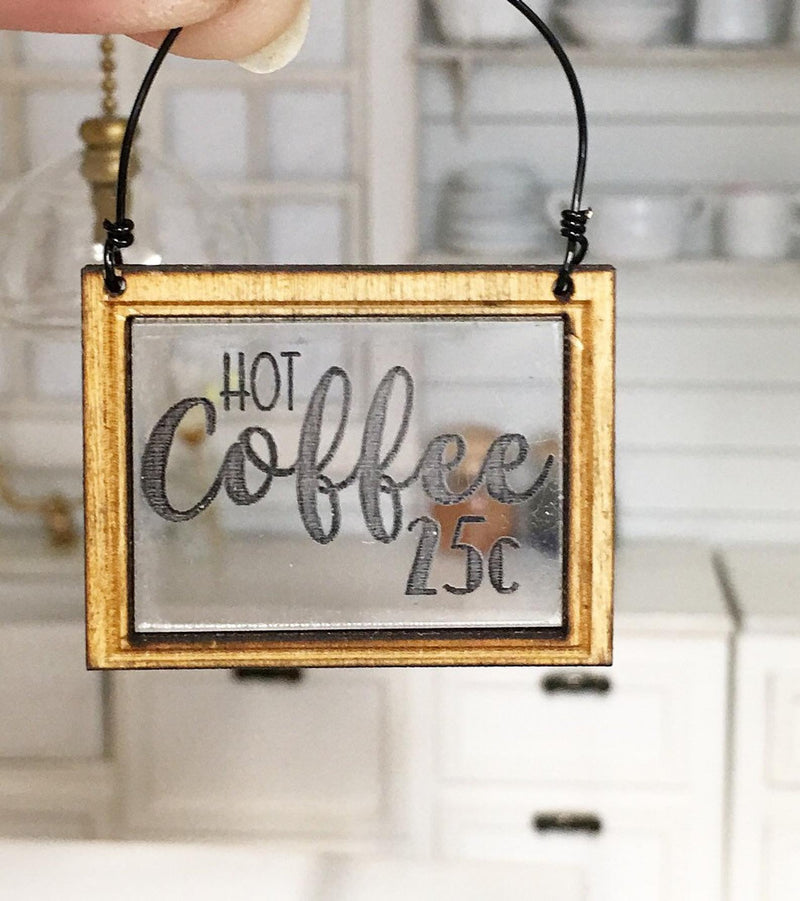 Miniature Farmhouse Hot Coffee Sign
