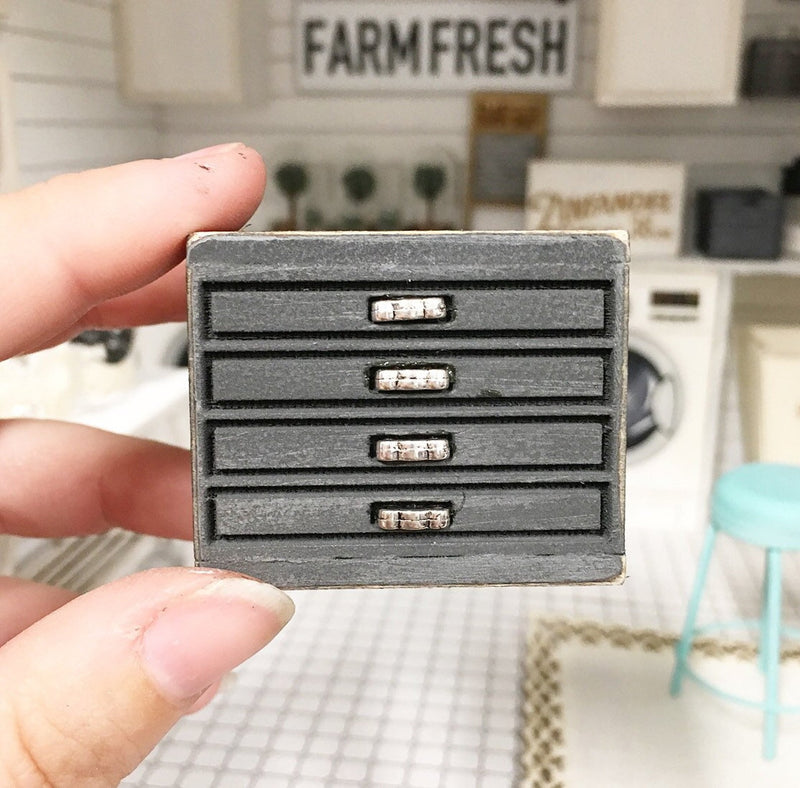 Miniature Farmhouse Charcoal Drawers