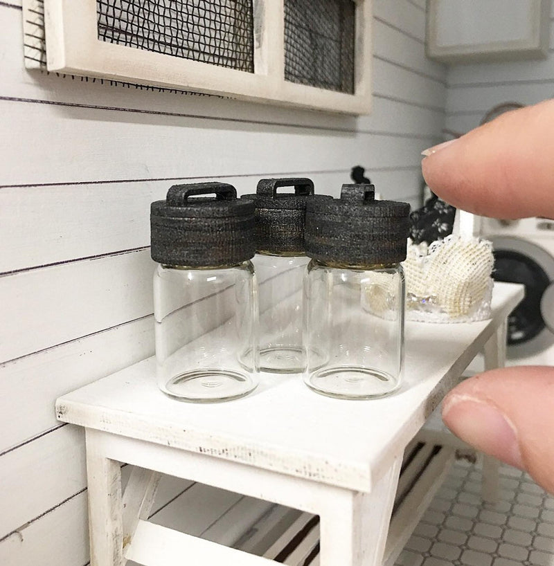 Miniature farmhouse Glass canisters