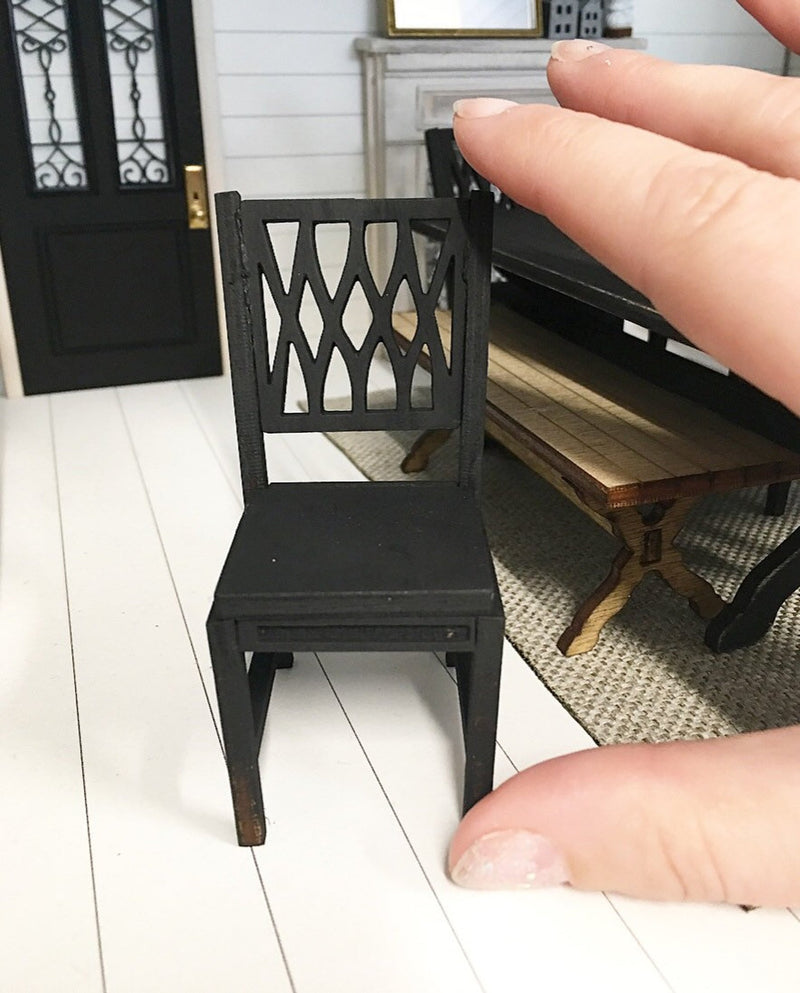 Miniature Farmhouse Sawbuck dining chairs