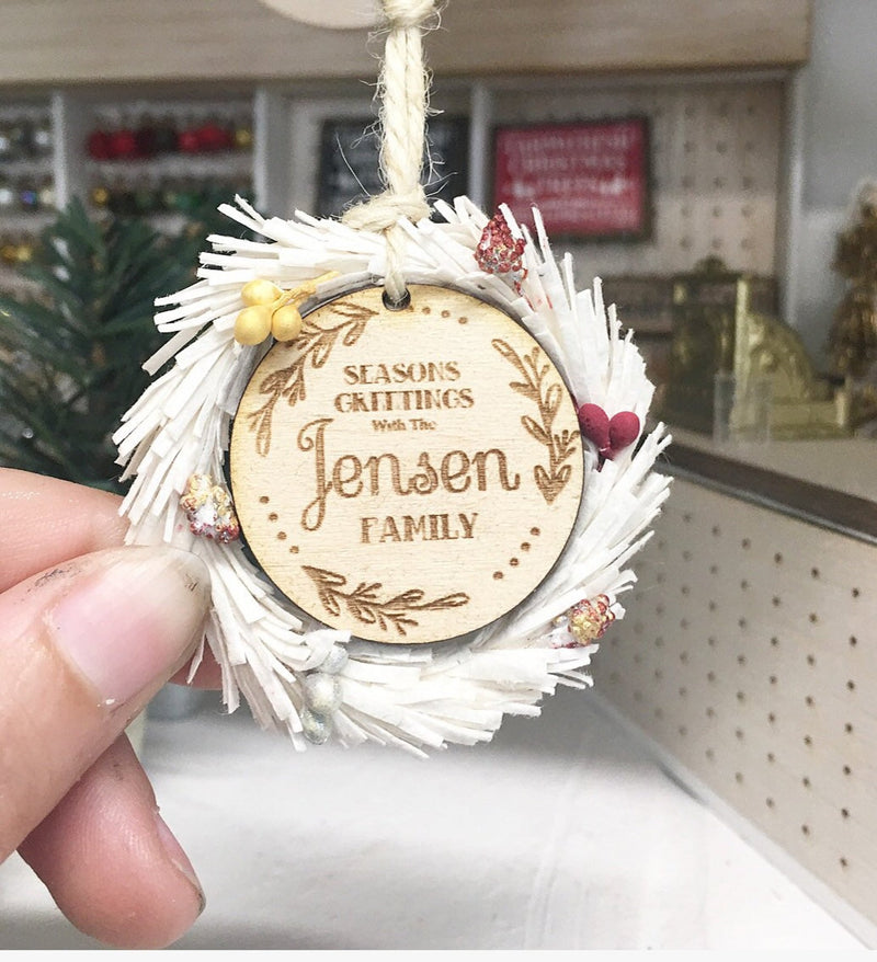 Miniature Christmas Custom Christmas Wreath White