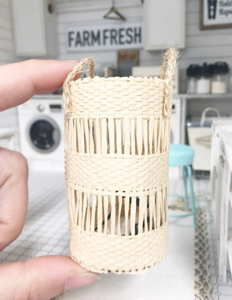 Miniature Farmhouse Straw Basket