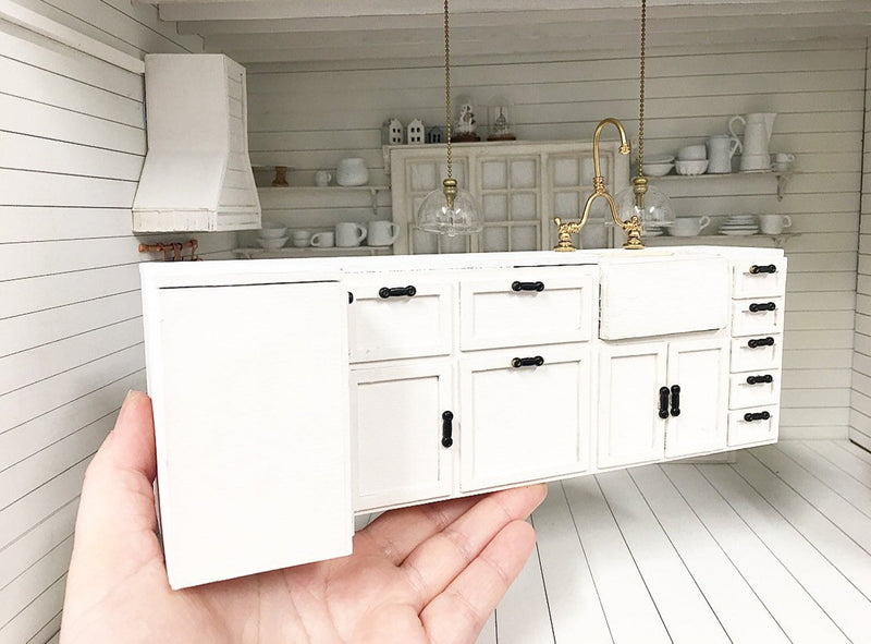 Miniature Farmhouse Kitchen Cabinet Corner