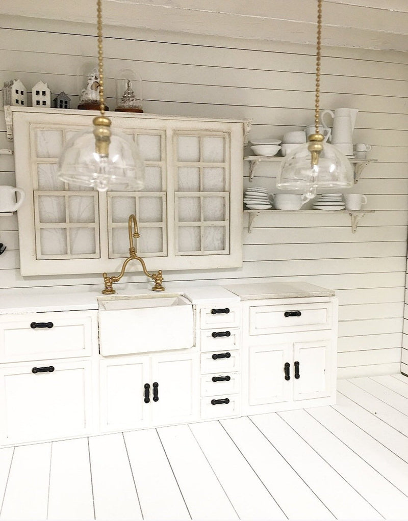 Miniature Farmhouse Kitchen Cabinet