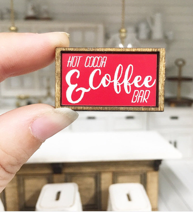 Miniature Hot Cocoa & Coffee Bar Sign
