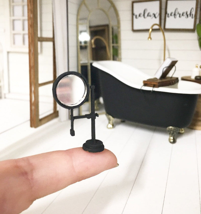 Miniature Bathroom Mirror Black