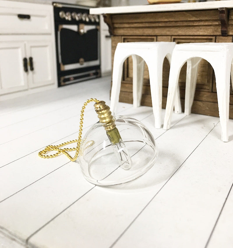 Miniature Farmhouse 1:12 | Glass Hanging Dome light 1PC