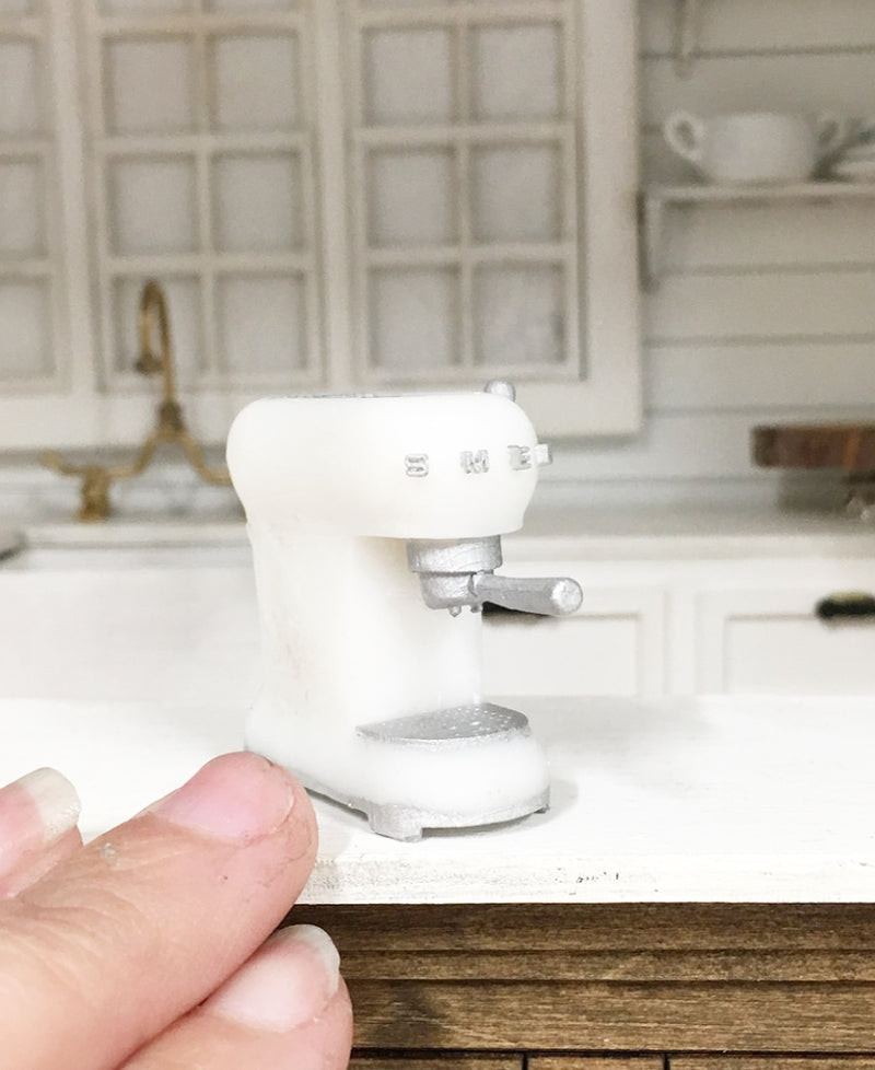 1:12 Scale | Miniature Farmhouse Smeg Coffee machine White