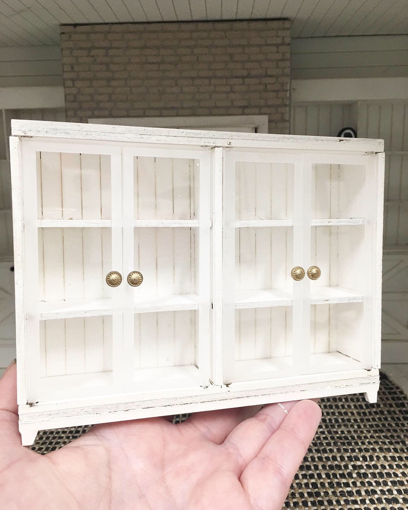 1 :12 Scale | Miniature Farmhouse White cabinet