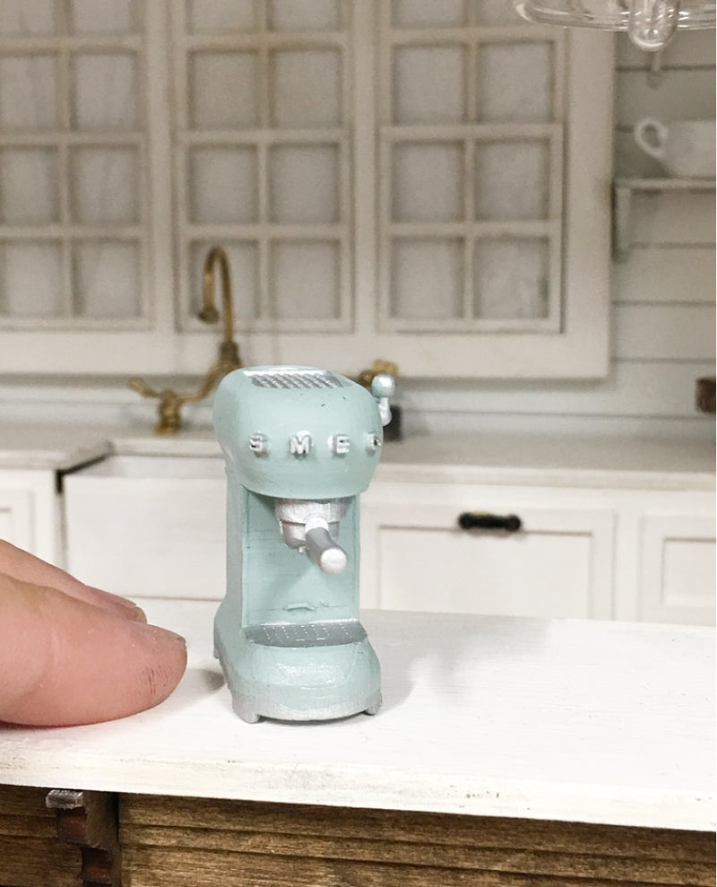 1:12 Scale | Miniature Farmhouse Smeg Coffee machine Blue