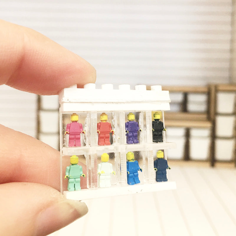 1:12 Scale | Miniature Dollhouse 1:12 tiny Lego figures in holder
