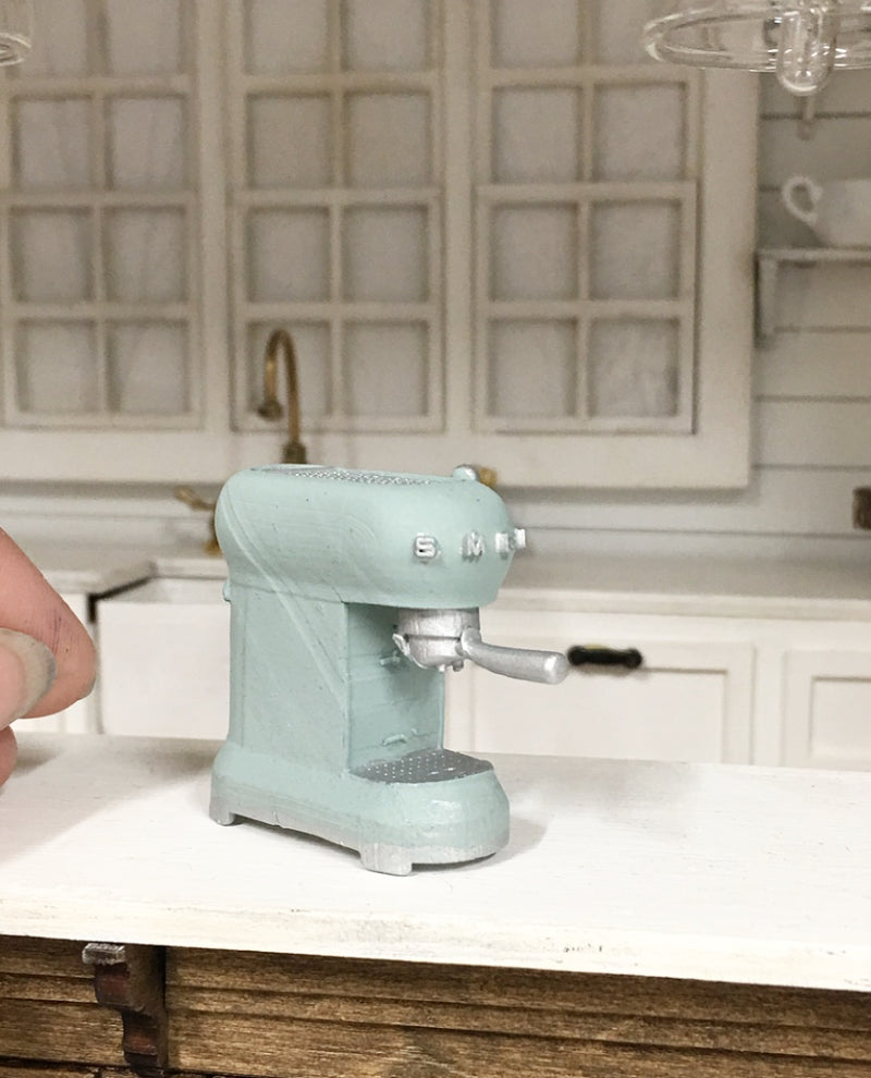 1:12 Scale | Miniature Farmhouse Smeg Coffee machine Blue